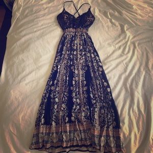 Floral print maxi dress